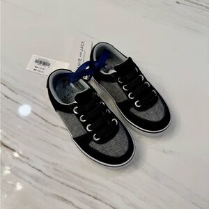Janie and Jack Black and White Kids Sneakers